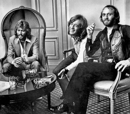 Bee Gees Grammy Awards chat, Jan. 1979 (Mary Frampton/Los Angeles Times)