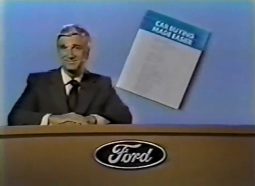 'Surely, you must be interested in buying a Ford?' ('Yes, but stop calling me Shirley.')