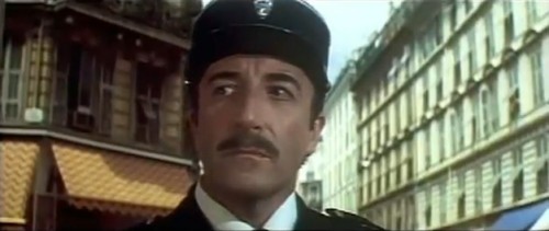  Chief Inspector Clouseau walking the beat. (Peter Sellers, 'The Return of the Pink Panther,' 1975)