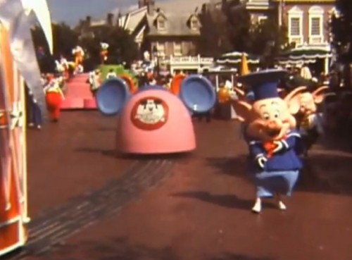 The scary pig man cometh. (Walt Disney World parade, 1977)