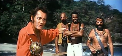 Robert Shaw, James Earl Jones and friends. ('Swashbuckler,' 1976)