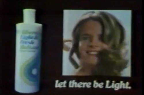 For keeping those feathered locks smooth & silky (Alberto Balsam, 1977)