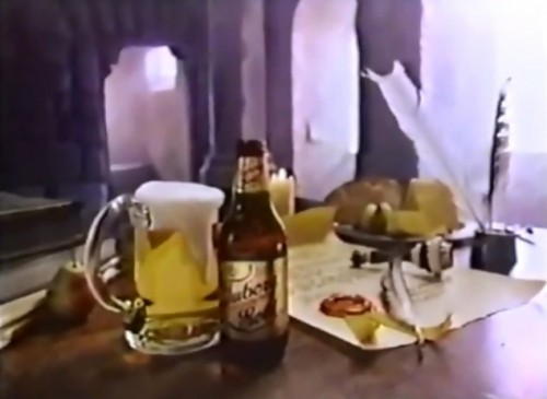 Brewed for kings. Quaffed by peons.  (Tuborg Gold, 1977)