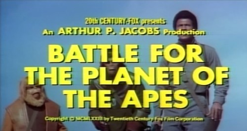 'Battle for the Planet of the Apes' trailer title, 1973