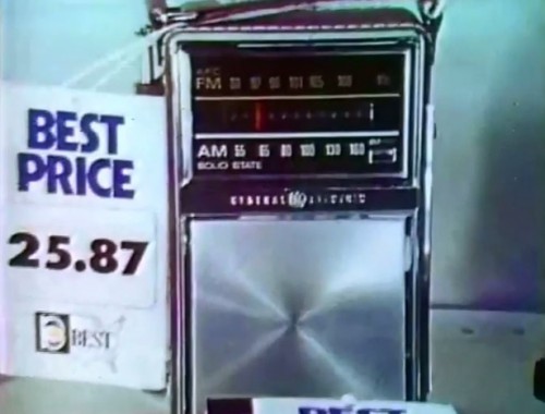 An AM/FM radio for only $25.87? That's something like $4,500 in today's money. Give or take.