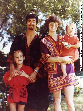 The Lee family; Bruce, wife , Linda, son, Brandon and daughter, Shannon (Early 1970s)