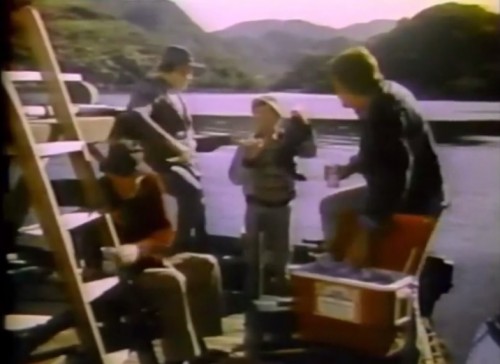 Fishin' up boots and drinkin' Bud (Budweiser, 1977)