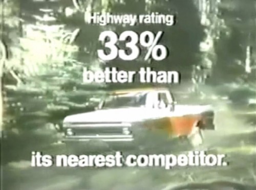 When you absolutely insist on being 33% better! (Ford, 1975)