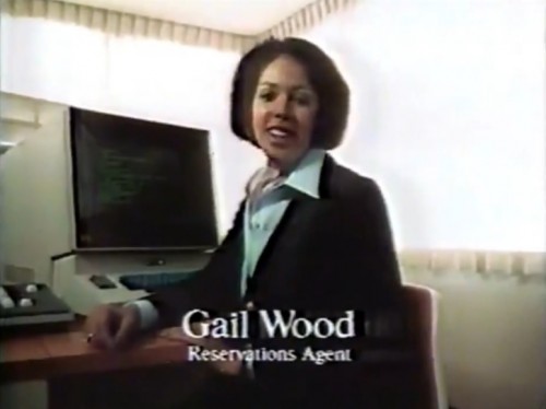Here's Gail Wood - doing what she does best (American Airlines commercial, 1978)