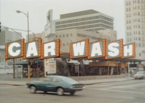 Working hard at No.1. ('Car Wash' trailer title, 1976)