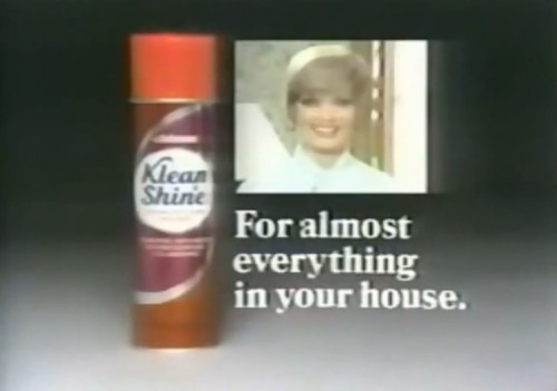 Alice told Carol about this, but Carol is taking full credit. (Klean n' Shine commercial, 1975)