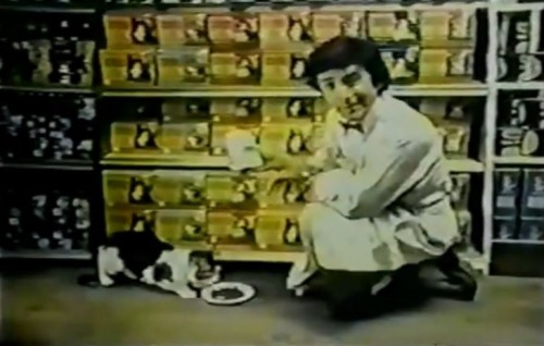 Bruno Kirby (?) and feline friend for Tender Vittles. (Purina commercial, 1974)