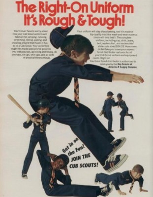 Blue Boy Scout Uniform. ('Boy's Life' magazine, Jan. 1974)