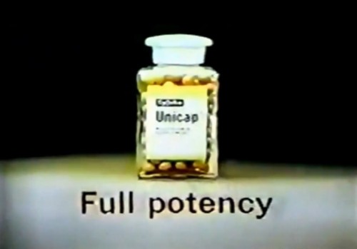 No more half-potency for you! (Unicap commercial, 1974)