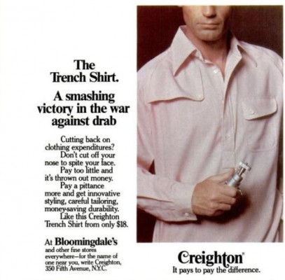 Bloomingdale's Trench shirt. ('New York' magazine, May 24, 1976)