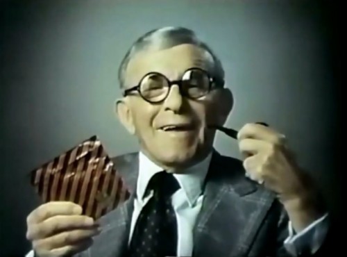 Oh, God! Look who's selling tobacco. (George Burns for Sir Walter Raleigh Tobacco, 1976)
