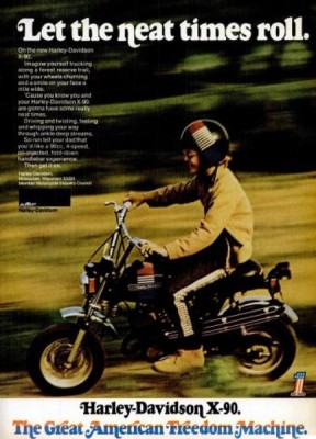 Harley-Davidson 'Freedom Machine.' ('Popular Science' magazine, Apr. 1973)