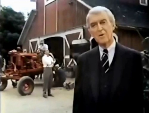 Down on the farm with Jimmy Stewart. (Firestone commercial, 1979)