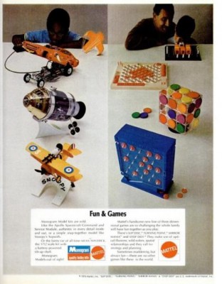 Mattel - Monogram Model Kits. ('LIFE' magazine, Nov.13, 1970)