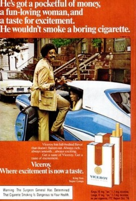 Viceroy 'Excitement.' ('Jet' magazine, Feb.20, 1975)