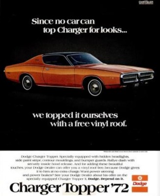 Dodge Charger Topper. ('LIFE' magazine, Apr. 21, 1972)