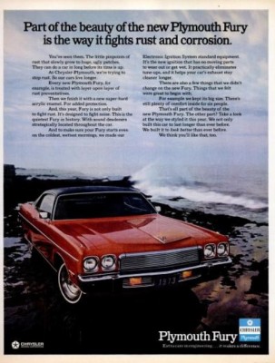 The New Plymouth Fury.  ('LIFE' magazine, Nov. 10, 1972)