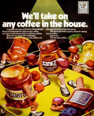 Sanka Coffee 'Boxer.' ('LIFE' magazine, Nov.10, 1972)