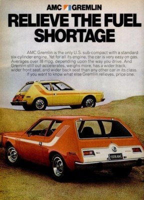 AMC Gremlin. ('Popular Science' magazine, April, 1974)