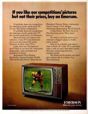 Emerson TVs 'A Better Buy.' ('LIFE' magazine, Nov. 13, 1970)