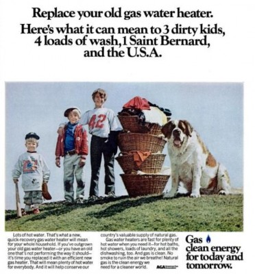 'Clean Energy' Family by American Gas. ('LIFE' magazine, Nov. 10, 1972)