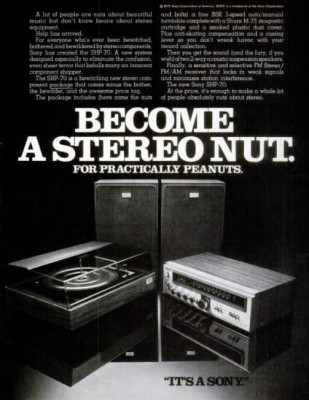 Sony 'Stereo Nut.' ('New York' magazine, May 24, 1976)