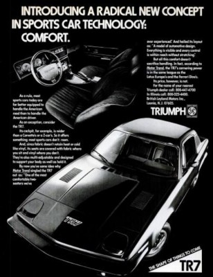 Triumph TR7. ('New York' magazine, May 24, 1976)