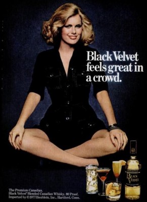 Black Velvet Canadian Whisky. ('Popular Mechanics' magazine, March, 1977)