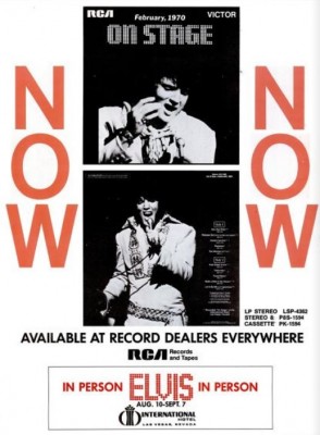 Elvis ‘On Stage’ & ‘In Person.' ('Billboard' magazine, Jun. 20, 1970)