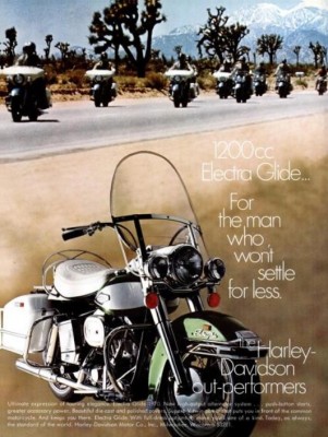 Harley’s Electra Glide ‘In Green.' ('American Motorcyclist' magazine, July, 1970)