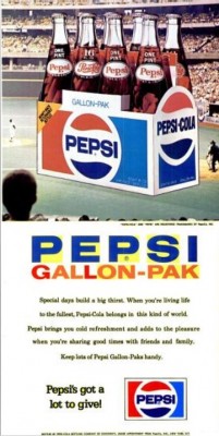 Pepsi Gallon-Pak. ('Cincinnati' magazine, June, 1972)
