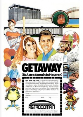 Astrodome & Astroworld 'Getaway.' ('Texas Monthly' magazine, June, 1973)