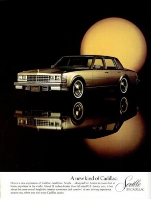 Cadillac Seville. ('New York' magazine, July 21, 1975)