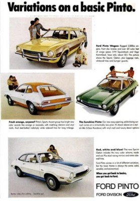 Ford Pinto 'Variations.' ('Ebony' magazine, June, 1972)