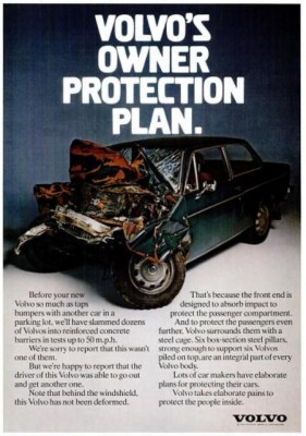 Volvo ‘Steel Cage.' ('Texas Monthly' magazine, August, 1974)