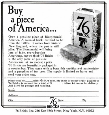 Bicentennial ‘76 Bricks.' ('New York' magazine, August 16, 1976)