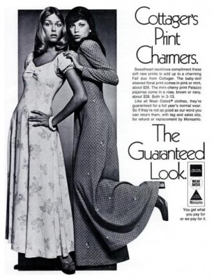 Cottager's 'Print Charmers' Dresses. ('New York' magazine, September 04, 1972)