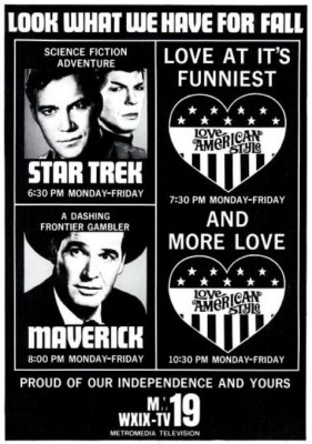 WXIX-TV ‘’Star Trek’ For Fall.' ('Cincinnati' magazine, September, 1975)