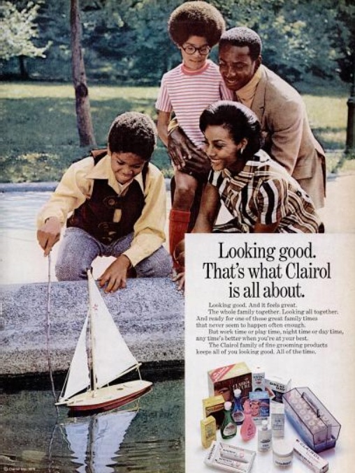 Clairol ‘Looking Good.' ('Ebony' magazine, September, 1970)
