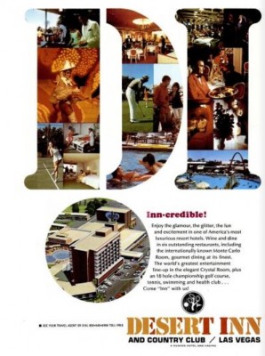 Desert Inn & Country Club, Las Vegas. ('Texas Monthly' magazine, July, 1973)