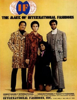 International Fashions’ Metro Suits. ('Ebony' magazine, September, 1970)