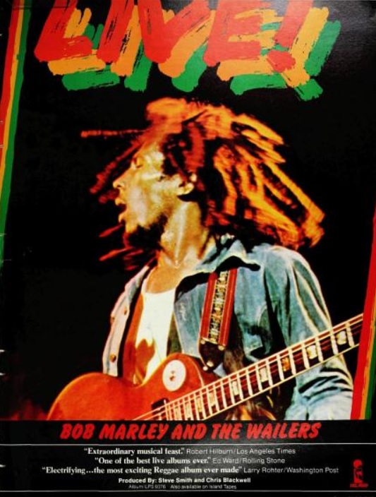 Bob Marley and The Wailers ‘Live!' ('Billboard' magazine, October 16, 1976)