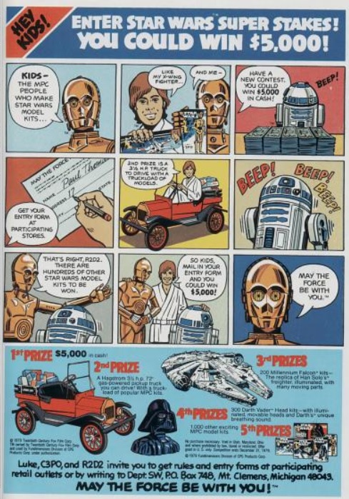 MPC ‘Star Wars’ Model Kits. ('Boy's Life' magazine, October, 1979)