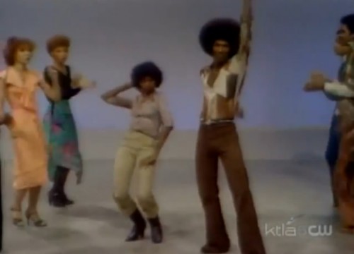 The assortment of outfits on display is truly cosmic. (War, 'Galaxy' on 'Soul Train,' 1977)