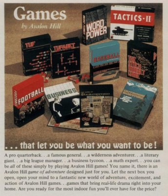 Games By Avalon Hill. ('Boy's Life' magazine, November, 1973)